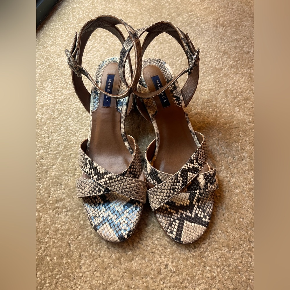 Margaux Python Embossed City Sandal